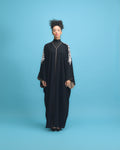 Wishah Abaya in black crepe