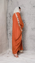 Rimal Abaya in orange chiffon